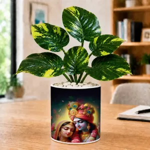 Artificial Tree Ceramic Photo Pot With White Stones 3x4 Inch (F164486) Artificial Tree Ceramic Photo Pot With White Stones 3x4 Inch (F164486)
