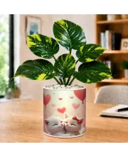 Artificial Tree Ceramic Photo Pot With White Stones 3x4 Inch (F164488)