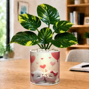 Artificial Tree Ceramic Photo Pot With White Stones 3x4 Inch (F164488) Artificial Tree Ceramic Photo Pot With White Stones 3x4 Inch (F164488)