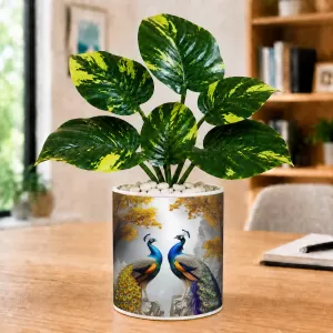 Artificial Tree Ceramic Photo Pot With White Stones 3x4 Inch (F164507) Artificial Tree Ceramic Photo Pot With White Stones 3x4 Inch (F164507)