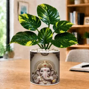Artificial Tree Ceramic Photo Pot With White Stones 3x4 Inch (F164513) Artificial Tree Ceramic Photo Pot With White Stones 3x4 Inch (F164513)