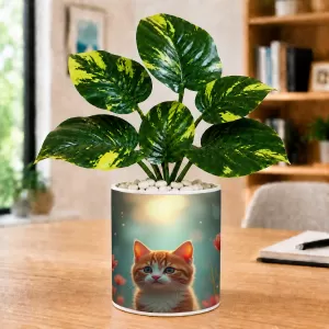Artificial Tree Ceramic Photo Pot With White Stones 3x4 Inch (F164518) Artificial Tree Ceramic Photo Pot With White Stones 3x4 Inch (F164518)