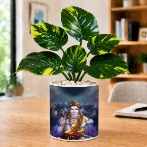 Artificial Tree Ceramic Photo Pot With White Stones 3x4 Inch (F164521) Artificial Tree Ceramic Photo Pot With White Stones 3x4 Inch (F164521)