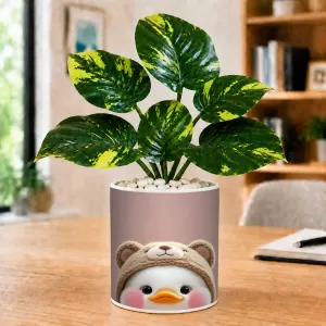 Artificial Tree Ceramic Photo Pot With White Stones 3x4 Inch (F164527) Artificial Tree Ceramic Photo Pot With White Stones 3x4 Inch (F164527)