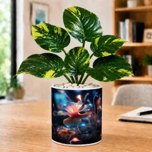 Artificial Tree Ceramic Photo Pot With White Stones 3x4 Inch (F164538) Artificial Tree Ceramic Photo Pot With White Stones 3x4 Inch (F164538)