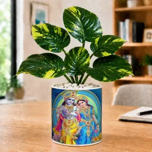 Artificial Tree Ceramic Photo Pot With White Stones 3x4 Inch (F164539) Artificial Tree Ceramic Photo Pot With White Stones 3x4 Inch (F164539)