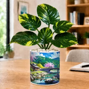 Artificial Tree Ceramic Photo Pot With White Stones 3x4 Inch (F164542) Artificial Tree Ceramic Photo Pot With White Stones 3x4 Inch (F164542)