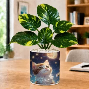 Artificial Tree Ceramic Photo Pot With White Stones 3x4 Inch (F164545) Artificial Tree Ceramic Photo Pot With White Stones 3x4 Inch (F164545)