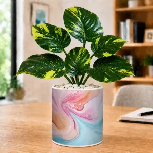 Artificial Tree Ceramic Photo Pot With White Stones 3x4 Inch (F164546) Artificial Tree Ceramic Photo Pot With White Stones 3x4 Inch (F164546)