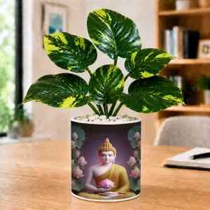 Artificial Tree Ceramic Photo Pot With White Stones 3x4 Inch (F164547) Artificial Tree Ceramic Photo Pot With White Stones 3x4 Inch (F164547)