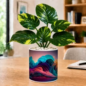 Artificial Tree Ceramic Photo Pot With White Stones 3x4 Inch (F164549) Artificial Tree Ceramic Photo Pot With White Stones 3x4 Inch (F164549)