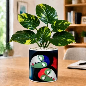 Artificial Tree Ceramic Photo Pot With White Stones 3x4 Inch (F164550) Artificial Tree Ceramic Photo Pot With White Stones 3x4 Inch (F164550)