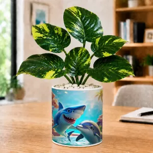 Artificial Tree Ceramic Photo Pot With White Stones 3x4 Inch (F164553) Artificial Tree Ceramic Photo Pot With White Stones 3x4 Inch (F164553)