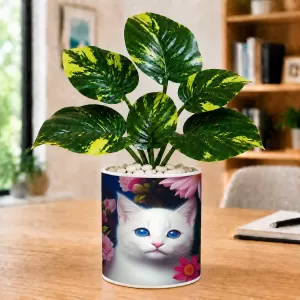 Artificial Tree Ceramic Photo Pot With White Stones 3x4 Inch (F164555) Artificial Tree Ceramic Photo Pot With White Stones 3x4 Inch (F164555)