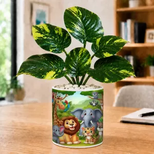 Artificial Tree Ceramic Photo Pot With White Stones 3x4 Inch (F164560) Artificial Tree Ceramic Photo Pot With White Stones 3x4 Inch (F164560)