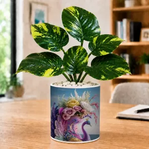 Artificial Tree Ceramic Photo Pot With White Stones 3x4 Inch (F164566) Artificial Tree Ceramic Photo Pot With White Stones 3x4 Inch (F164566)