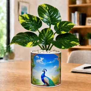 Artificial Tree Ceramic Photo Pot With White Stones 3x4 Inch (F164567) Artificial Tree Ceramic Photo Pot With White Stones 3x4 Inch (F164567)