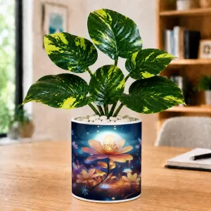 Artificial Tree Ceramic Photo Pot With White Stones 3x4 Inch (F164569) Artificial Tree Ceramic Photo Pot With White Stones 3x4 Inch (F164569)