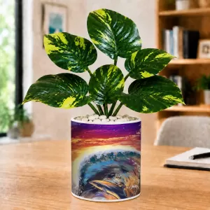Artificial Tree Ceramic Photo Pot With White Stones 3x4 Inch (F164572) Artificial Tree Ceramic Photo Pot With White Stones 3x4 Inch (F164572)