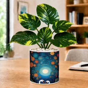 Artificial Tree Ceramic Photo Pot With White Stones 3x4 Inch (F164574) Artificial Tree Ceramic Photo Pot With White Stones 3x4 Inch (F164574)
