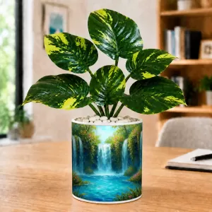 Artificial Tree Ceramic Photo Pot With White Stones 3x4 Inch (F164583) Artificial Tree Ceramic Photo Pot With White Stones 3x4 Inch (F164583)