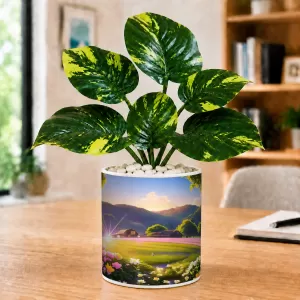 Artificial Tree Ceramic Photo Pot With White Stones 3x4 Inch (F164599) Artificial Tree Ceramic Photo Pot With White Stones 3x4 Inch (F164599)