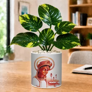 Artificial Tree Ceramic Photo Pot With White Stones 3x4 Inch (F164605) Artificial Tree Ceramic Photo Pot With White Stones 3x4 Inch (F164605)