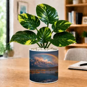 Artificial Tree Ceramic Photo Pot With White Stones 3x4 Inch (F164608) Artificial Tree Ceramic Photo Pot With White Stones 3x4 Inch (F164608)