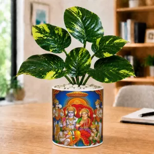 Artificial Tree Ceramic Photo Pot With White Stones 3x4 Inch (F164613) Artificial Tree Ceramic Photo Pot With White Stones 3x4 Inch (F164613)
