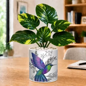 Artificial Tree Ceramic Photo Pot With White Stones 3x4 Inch (F164617) Artificial Tree Ceramic Photo Pot With White Stones 3x4 Inch (F164617)