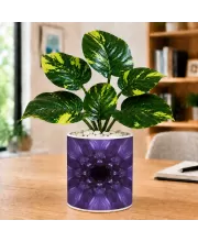 Artificial Tree Ceramic Photo Pot With White Stones 3x4 Inch (F164621)
