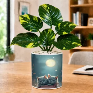 Artificial Tree Ceramic Photo Pot With White Stones 3x4 Inch (F164624) Artificial Tree Ceramic Photo Pot With White Stones 3x4 Inch (F164624)