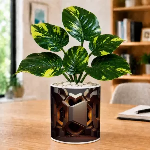 Artificial Tree Ceramic Photo Pot With White Stones 3x4 Inch (F164636) Artificial Tree Ceramic Photo Pot With White Stones 3x4 Inch (F164636)