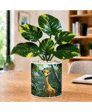 Artificial Tree Ceramic Photo Pot With White Stones 3x4 Inch (F164639)