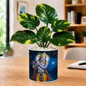 Artificial Tree Ceramic Photo Pot With White Stones 3x4 Inch (F164640) Artificial Tree Ceramic Photo Pot With White Stones 3x4 Inch (F164640)