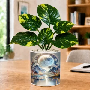 Artificial Tree Ceramic Photo Pot With White Stones 3x4 Inch (F164641) Artificial Tree Ceramic Photo Pot With White Stones 3x4 Inch (F164641)