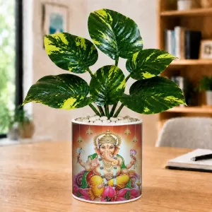 Artificial Tree Ceramic Photo Pot With White Stones 3x4 Inch (F164642) Artificial Tree Ceramic Photo Pot With White Stones 3x4 Inch (F164642)