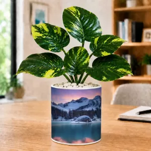 Artificial Tree Ceramic Photo Pot With White Stones 3x4 Inch (F164647) Artificial Tree Ceramic Photo Pot With White Stones 3x4 Inch (F164647)
