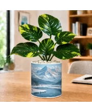 Artificial Tree Ceramic Photo Pot With White Stones 3x4 Inch (F164648)