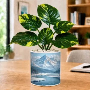 Artificial Tree Ceramic Photo Pot With White Stones 3x4 Inch (F164648) Artificial Tree Ceramic Photo Pot With White Stones 3x4 Inch (F164648)