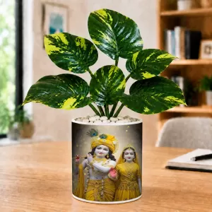 Artificial Tree Ceramic Photo Pot With White Stones 3x4 Inch (F164651) Artificial Tree Ceramic Photo Pot With White Stones 3x4 Inch (F164651)