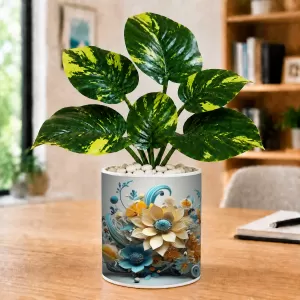 Artificial Tree Ceramic Photo Pot With White Stones 3x4 Inch (F164653) Artificial Tree Ceramic Photo Pot With White Stones 3x4 Inch (F164653)