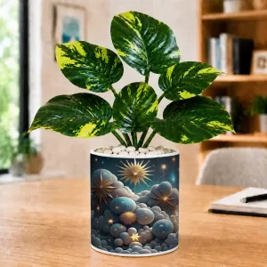 Artificial Tree Ceramic Photo Pot With White Stones 3x4 Inch (F164654) Artificial Tree Ceramic Photo Pot With White Stones 3x4 Inch (F164654)
