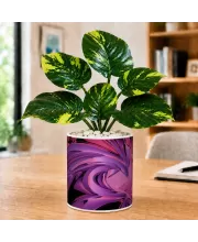 Artificial Tree Ceramic Photo Pot With White Stones 3x4 Inch (F164665)