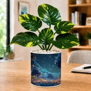 Artificial Tree Ceramic Photo Pot With White Stones 3x4 Inch (F164670) Artificial Tree Ceramic Photo Pot With White Stones 3x4 Inch (F164670)