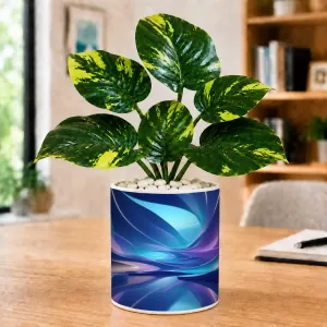Artificial Tree Ceramic Photo Pot With White Stones 3x4 Inch (F164671) Artificial Tree Ceramic Photo Pot With White Stones 3x4 Inch (F164671)