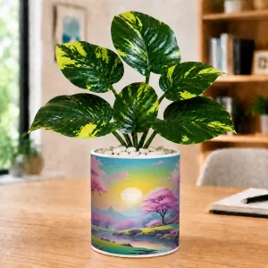 Artificial Tree Ceramic Photo Pot With White Stones 3x4 Inch (F164677) Artificial Tree Ceramic Photo Pot With White Stones 3x4 Inch (F164677)