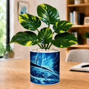 Artificial Tree Ceramic Photo Pot With White Stones 3x4 Inch (F164680) Artificial Tree Ceramic Photo Pot With White Stones 3x4 Inch (F164680)