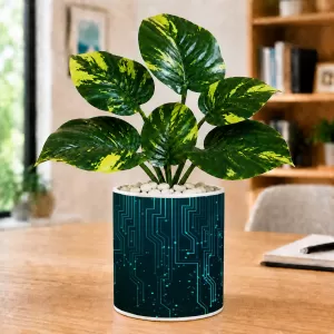 Artificial Tree Ceramic Photo Pot With White Stones 3x4 Inch (F164681) Artificial Tree Ceramic Photo Pot With White Stones 3x4 Inch (F164681)
