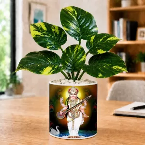 Artificial Tree Ceramic Photo Pot With White Stones 3x4 Inch (F164682) Artificial Tree Ceramic Photo Pot With White Stones 3x4 Inch (F164682)